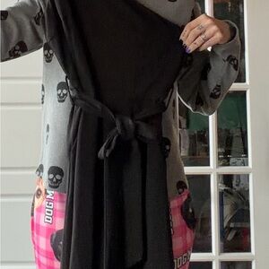 Black Tie-Waist one-shoulder jumpsuit